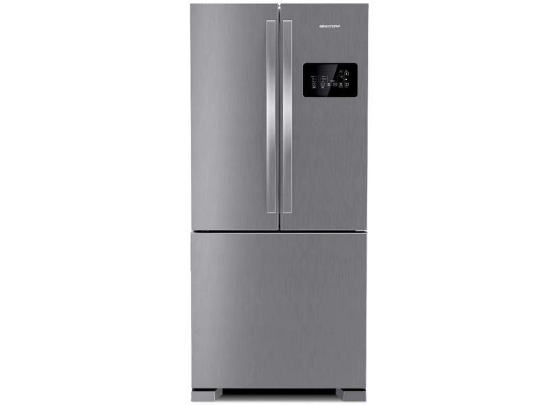 Geladeira Brastemp BRO85AK Frost Free French Door Inverse 554 Litros cor Inox